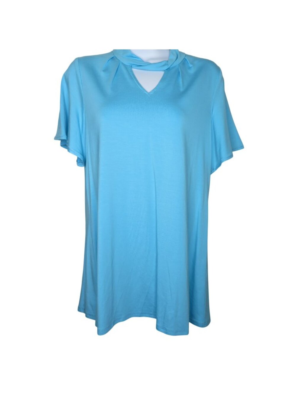 Michael Tyler Collections Aqua Bamboo Short Sleeve Jersey Top PS Made in Canada